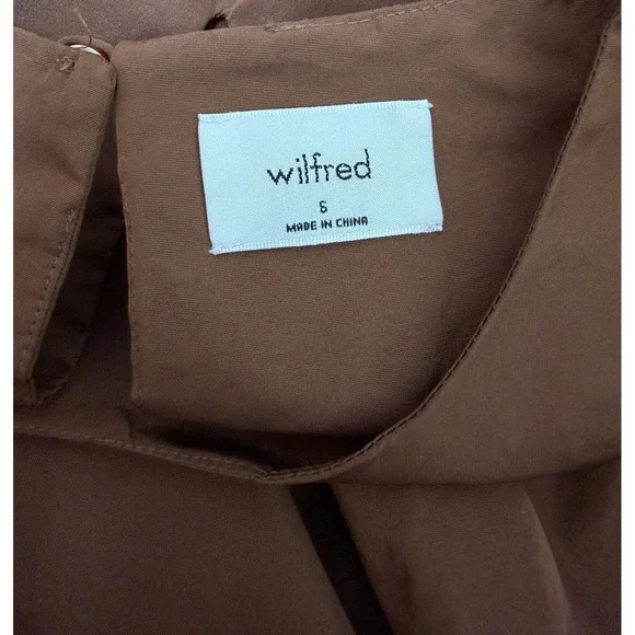 Wilfred Aritzia Tiered Midi Dress Size S Chocolate Brown Event Wedding Guest - Picture 7 of 11